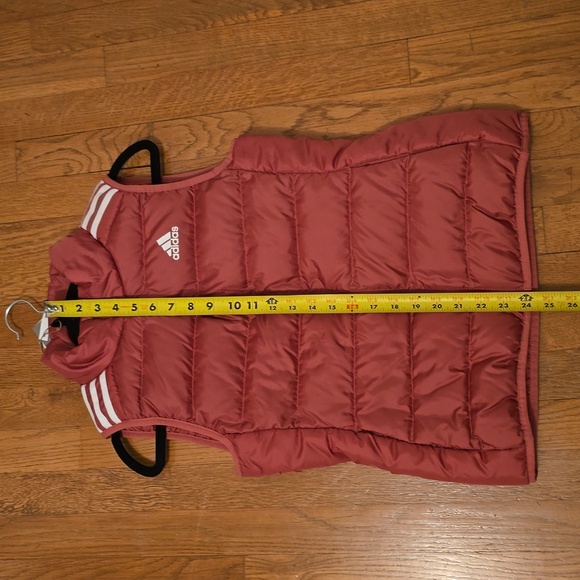 ADIDAS BRAND SIGNATURE WOMEN'S "WONDER RED" PUFFER DOWN VEST SIZE XS - Picture 13 of 16